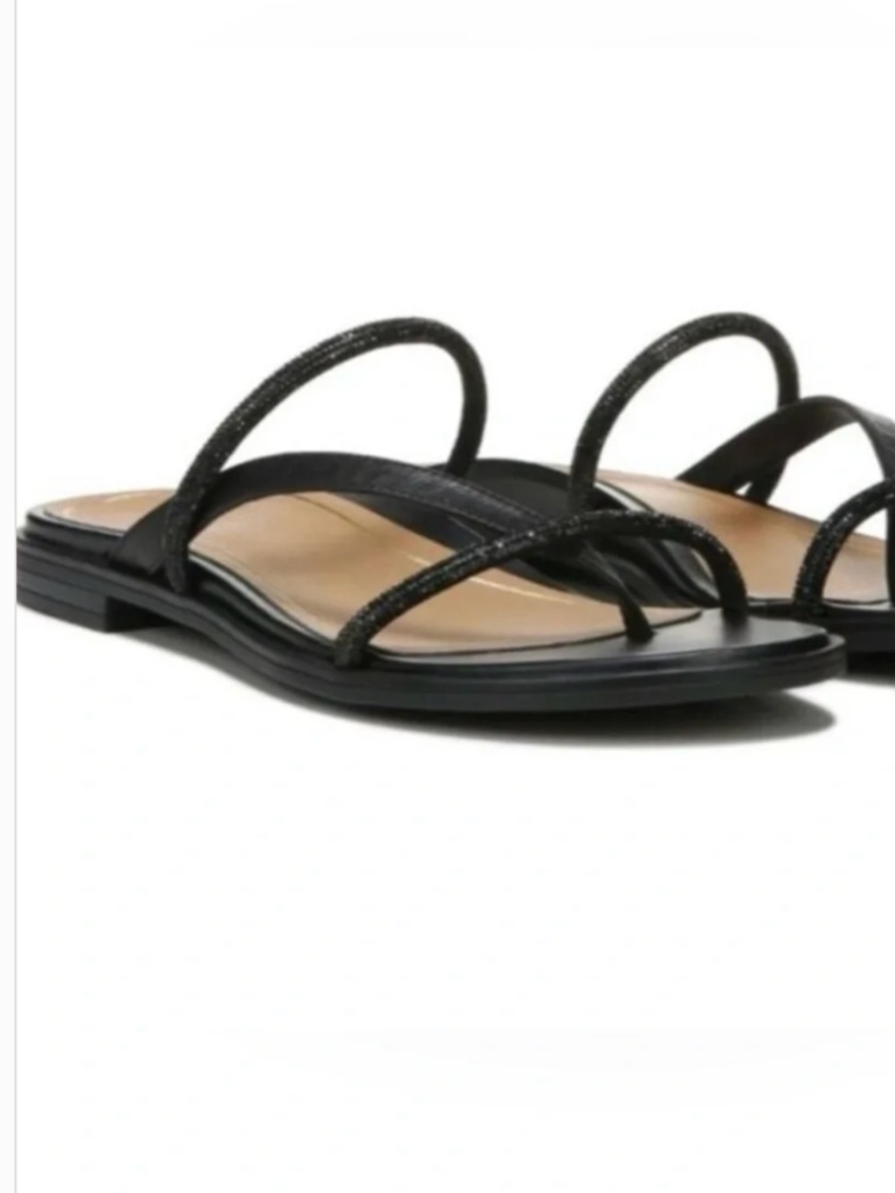 Vionic Prism Sandals Leather Crystal Orthotic Black Comfort Women’s Size 7.5